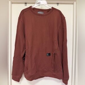 Enve Premium Merino Cotton Terry Crew - size XL - burgundy